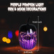 Mumtop Lighted Halloween Pumpkin Decorations Glass Pumpkin With Battery Operated Led Light For Halloween Indoor Party Home Tabletop Decorations Purple