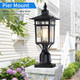 Myhxq 17.6'' Outdoor Post Light 2 Packs Black Pole Lantern Lighting Fixture Hard Wired Waterproof Outdoor Column Lights Exterior Lamp Post Lantern With Glass For Garden Path(Not Include Mounting Base)