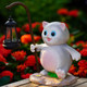Natase Solar Garden Outdoor Statues Cat With Led Solar Lantern Figurine For Lawnpatio Balcony Yard Decor Unique Housewarming  For Mom Grandmafatherwoman