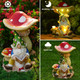 Natase D Size Solar Garden Outdoor Statues Gnome Reading Under Mushroom With 5 Led Solar Figurine For Lawnpatiobalconyyard Decor Unique Housewarming  For Grandfather Fathergrandmawen