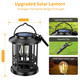 Ollivage 4 Pack Solar Lanterns Outdoor Waterproof Hanging Solar Powered Lanterns Lighting Led Dusk To Dawn Outdoor Flame Lantern For Garden Patio Yard Decorative (Warm Light)
