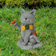 Oneirion Outdoor Solar Cat Garden Statue - With Led Flowers And Butterfly Yard Art Suitable For Lawn Decoration Porchyard Decorations Outdoor Birthday  For Mother Grandmother Or Women