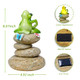 Ovewios Solar Garden Statues Outdoor Frog Decor Garden Sculptures Stones Solar Statue Novelty Yoga Frog Figurine Decoration For Patio Yard Porch Art Home Decor