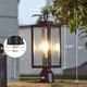 Pia Ricco Outdoor Post Lights Lamp Post Light Fixture With E26 Socket Waterproof & Anti-Rust Modern Pillar Outside Lighting Matte Black Lamp For Walkway Driveway Carriage Patio Porch Front House