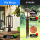 Pia Ricco Outdoor Post Lights Lamp Post Light Fixture With E26 Socket Waterproof & Anti-Rust Modern Pillar Outside Lighting Matte Black Lamp For Walkway Driveway Carriage Patio Porch Front House