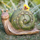 Plentifulhome Garden Statue Snail Figurine - Solar Snail Statue Resin Animal Figurine Outdoor Statue Lights For Patio Lawn Garden Yard Decorations