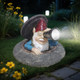 Ratuejia Garden Gnomes Statue ， Solar Garden Decor ， Dwarf Statue Hiding Under A Manhole Cover， Suitable For Yard Lawn Patio'S Outdoor Decor Gnomes Figurine Ideal For Holiday Giving