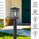 Rosient Outdoor Post Lights Fixture - Exterior Post Lantern With Seeded Glass In Black Finish - Pillar Light Ideal For Patio Pathway And Driveway - Outdoor Pole Lights For Porch Post Lighting Black
