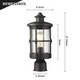 Rosient Outdoor Post Lights Exterior Post Sconce Outdoor Lamp Pathway Post Lighting Fixture Patio Pillar Light In Black Finish With Seeded Glass