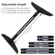 Rqg Aluminum Stair Tread Template Tool Stair Tread Gauge And Shelf Layout Tool Set Stair Tread Measuring Jig Tool With 11.4”- 60.7” Adjustable Length 360° Rotatable (Black)
