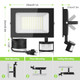 Sararoom Sararoom 2Pack Led Flood Lights Outdoor 100W 10000Lm Super Bright Floodlight Outside 6500K Work Light With Motion Sensor Ip65 Waterproof Plug In Security Floodlights For Garage Yard Lawn Garden