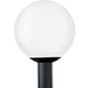 Sea Gull Lighting Generation Lighting 8254-68 Outdoor Globe Traditional One - Light Outdoor Light Post Outside Fixture White Plastic Finish