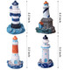 Sheniafc Four Resin Lighthouse Models Miniature Lighthouses Outdoor Lighting Garden Courtyard Lawn Fish Tank Decorations