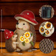 Smadeer Solar Hedgehog Garden Statue Lights For Outdoor Decor Resin Hedge Hog Figurine Lighting Decorations Patio Yard Lawn Ornaments Birthday S For Women Mom Grandma