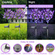Smilingtown Solar Garden Flower Lights Artificial Lavender Outdoor Lights With Butterflies Waterproof For Yard Patio Lawn Pathway Landscape Decoration (Purple Lights)