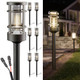 Sunco Lighting6 Pack Low Voltage Garden Pathway Lights Led Landscape Pathway Lighting 1.5W 50 Lm 3000K Warm White Wet Rated For Garden Pathway Walkway Clear Glass Design With Connectors Etl