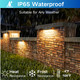 Taoesy 8 Pack 7 Inch Retaining Wall Lights 5W Led Hardscape Lighting 12V Ac/Dc Low Voltage Step Light 2700K Soft White Ip65 Waterproof Outdoor Landscape Lighting For Patio Walls Stairs Etl