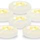 Tappovaly 6Pack Flameless Led Floating Candles 3'' Battery Operated Plastic Flickering Waterproof Tealights For Cylinder Vases Centerpieces At Wedding Party Pool Holiday (Warm White)