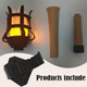 Tcgadvn Medieval Handheld Torch Prop Led Lightrealistic Flame Torch For Games Sports Competitions Themed Partyresin Lampshade And Retro Handle For Halloween Mardi Gras Game Party