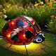 Teaeeno Teaeeno Ladybug Solar Lantern Pattern Lighthanging Waterproof Led Solar Lights Outdoor Decorativesun-Powered Tabletop Lanternsmetal Solar-Powered Lantern Outdoor
