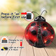 Teaeeno Teaeeno Ladybug Solar Lantern Pattern Lighthanging Waterproof Led Solar Lights Outdoor Decorativesun-Powered Tabletop Lanternsmetal Solar-Powered Lantern Outdoor