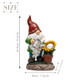 Teresa'S Collections Sunflower Garden Gnomes Decorations For Yard With Solar Lights Cute Resin Garden Sculptures & Statues For Outdoor Patio Lawn Ornamentsideal S For Mom Women And Man 11.4"
