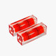 The Yan He High Precision Mini Level Bubble Small Horizontal Bubble Three Line Horizontal Pearl Level Magnetometer 52  18  15Mm（Red）2Pcs