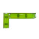 The Yan He L-Shaped Spirit Level High Visibility Green Acrylic Construction Multi-Vial Angle Measurement Tool (95X44X17Mm)