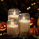 Tidomate Ribbed Glass Battery Candles - Flameless Candles With Remote Sage Green Led Candles With Timer Warm Light Lasting 350 Hrs And Brightness Adjustment Φ 3" H 4" 5" 6" Set Of 3 For Halloween Decor