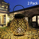 Tomshine Solar Lanterns Outdoor Hanging Solar Lights Decorative Garden Lights Metal Waterproof Table Lamp For Patio Porch Backyard Pathway (2 Pack)