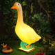 Tujoe Halloween Porch Goose Lamp Outfit Wooden Led Base Wood Light Display For 23" 17'' Plastic Porch Goose 3 Color Changing Wooden Light Lamp Display Stand Halloween Yard Garden Decor