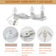 Twdrtdd Accessory Cord With 3 Led Light Bulbs6Ft Blow Mold Light Indoor String Lights Cord With On/Off Switch For Salt Lamphalloween Pumpkinholiday Decoration And Craft Village House Decoration