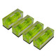 Umei High Precision Mini Level Bubble Three Line Level Ball Household Level (40X15X15Mm 4Pcs) (Green) (Without Magnet)