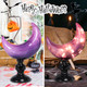 Vcuteka Vcuteka Halloween Decoration Magical Glowing Moon With Led Light Halloween Statue For Porch Tabletop Party And Indoor Outdoor Home Decor