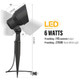 Venus Manufacturing Malibu Low Voltage Floodlight Led Outdoor Landscape Lighting 12V Landscape Spotlight 6W Garden Light For Patio Yard 8Pack