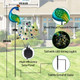 Vewogarden Vewogarden Metal Peacock Solar Garden Lights Stakes - Waterproof Landscape Path Lights For Outdoor Patio Lawn Yard Decorations (38"14"2.5")Outdoor