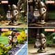 Vivid Garden Statues Outside Bunny Decor Solar Rabbit Derations Outdoor Statue Yard Lawn Ornament Sculpture S (Rabbit)