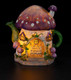 Vp Home Mushroom Teapot Solar Light For Home And Outdoor Decor Mushroom Solar Powered Flickering Led Garden Light Solar Powered Teapot Backyard Party Decoration Light Fairy Garden House