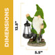 Vp Home Earnest Flocked Garden Gnome With Lantern Solar Powered Led Outdoor Decor Light Great Addition For Your Garden Solar Powered Light Garden Gnome Christmas Decorations S