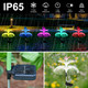 Weepong Solar Garden Lights Waterproof 3 Pack Solar Lights Outdoor Decorative 7 Color Changing Double Jellyfish And Butterfly Flower Garden Decor Yard Christmas Pool Outdoor S For Mother'S Women