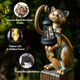 Whimsynook 10.7" Bronze Cat Solar Garden Statue Light – Cute Kitty Design Bronze Finish Solar-Powered Led Outdoor Yard & Lawn Décor For Cat Lovers Mom And Garden Enthusiasts
