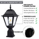 Windben Outdoor Post Lightwaterproof Cast Aluminium Lamp Post Light Fixturepost Lantern With Pier Mount Basematte Black16.5Insuitable For Gardenyarddrivewayetc