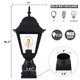 Windben Dusk To Dawn Outdoor Post Lightwaterproof Cast Aluminium Lamp Post Light Fixturepost Lantern With Pier Mount Basematte Black16.5Insuitable For Gardenyarddrivewayetc