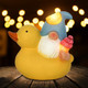 Xmhbcsm Solar Gnome Garden Decor Statue Yellow Duckoutdoor Funny Solar Light Decoration For Outside Yard Patio Front Porch Balcony Home - Unique Housewarming S (Yellow Duck Gnome)