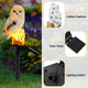 Xqiang Owl Solar Lights Outdoor Garden Resin Owl Led Light Decor Animal Statue Lamp Decorations For Fence Solar Powered Waterproof Cute Owls With Stake For Garden Outdoor Courtyard Lawn