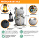 Yhsolar Frog Solar Garden Statues Resin Frog Figurine Decorations Outdoor Frog Decor Art For Lawnyard Unique Housewarming  For Garden Home