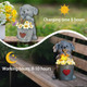 Yiilead Solar Dog Statue With Led Lightoutdoor Decorations Dog Figurine Light Unique Dogs  For Womenmomloverhousewarming