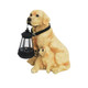 Ylsmile Dog Statues Outdoor With Solar Lights Lantern Resin Dog Figurines Decorations For Yard And Lawn Housewarming  For Garden Home