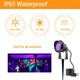 Yoosuml Black Light Outdoor Black Spotlights Blacklights Ac 110V Ip65 Waterproof Metal Case 12W With Spiked Stand For Glow Party Fluorescent Wall Painting Halloween Pack Of 2