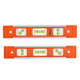 Yotom 2Pcs 9 Inch Aluminum-Sided Magnetic Torpedo Level Box Level Spirit Bubble Level - Orange